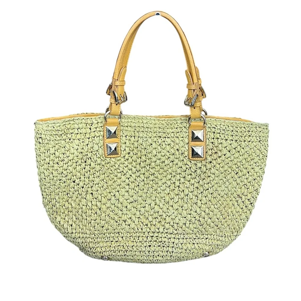 Michael Kors Santorini Woven Straw Tote Bag